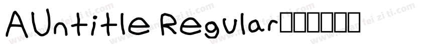 AUntitle Regular字体转换
